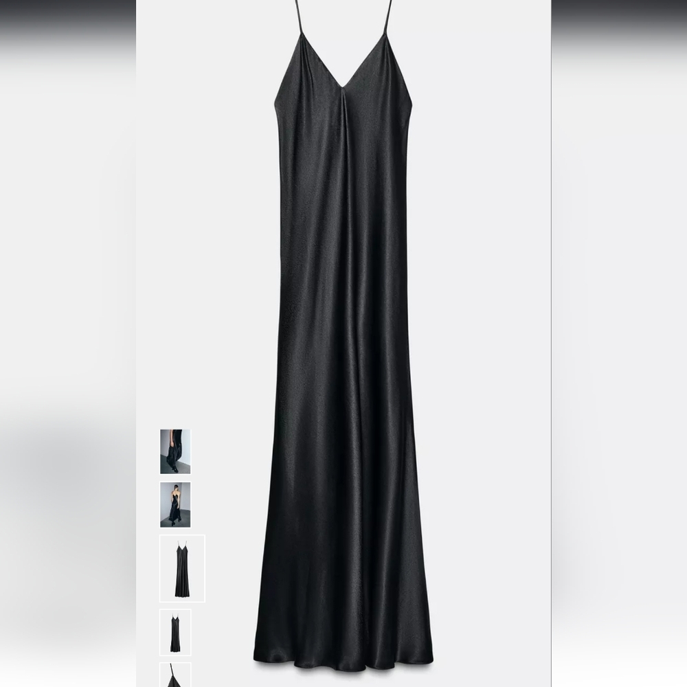 Zara Elegant Black Maxi Dress - Picture 6 of 9
